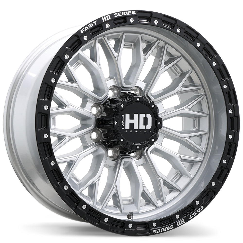 Fast HD Muramasa Gloss Silver with Black Lip 20x10.0 8x180 et0 124.4 F276-2000-98SB+00C244