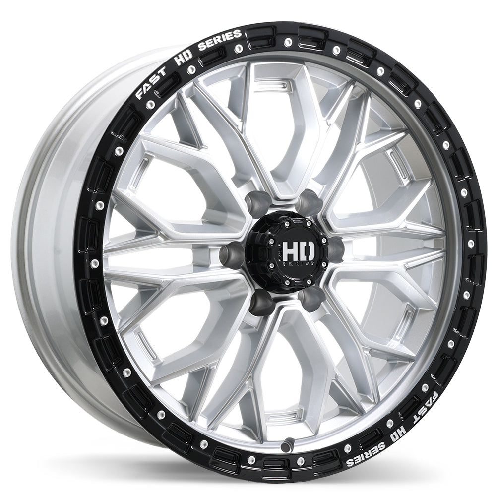 Fast HD Muramasa Gloss Silver with Black Lip 20x9.0 6x139.7 et30 95.1 F276-2090-83SB+30F951