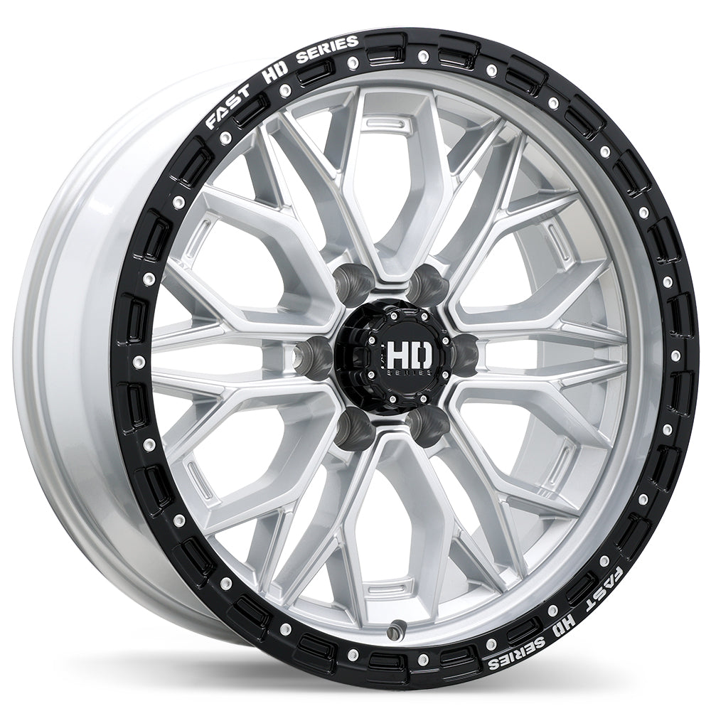 Fast HD Muramasa Gloss Silver with Black Lip 20x9.0 6x139.7 et0 106.1 F276-2090-83SB+00F061