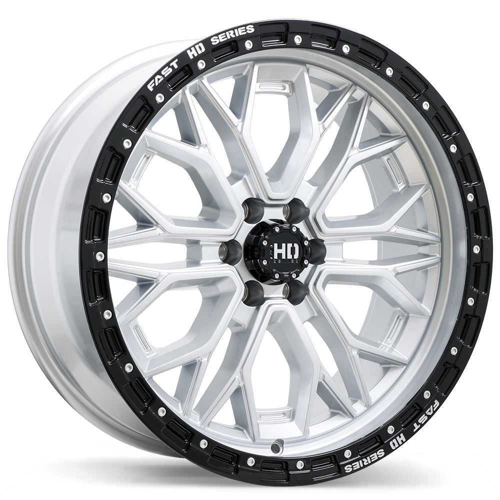 Fast HD Muramasa Gloss Silver with Black Lip 20x9.0 6x114.3 et0 66.1 F276-2090-63SB+00C661