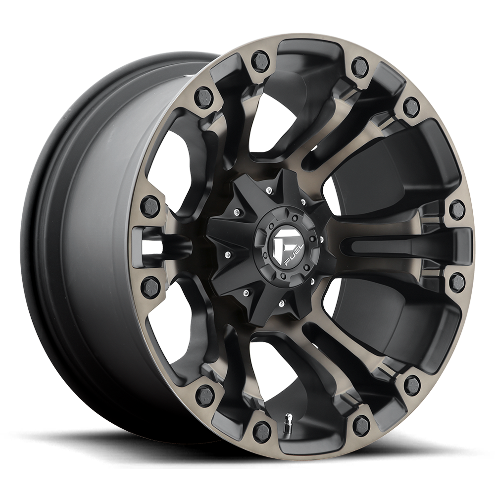 Fuel 1PC D569 VAPOR MATTE BLACK DOUBLE DARK TINT 22X12 6x135/6x139.7 et-44 106.1
