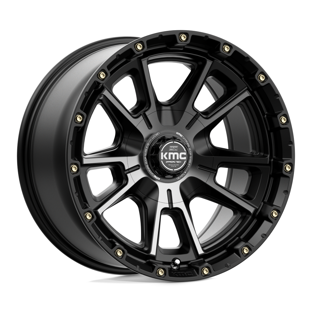 KMC KM100 SYNC SATIN BLACK W/ GRAY TINT 17X9 6x135/6x139.7 et-12 106.1
