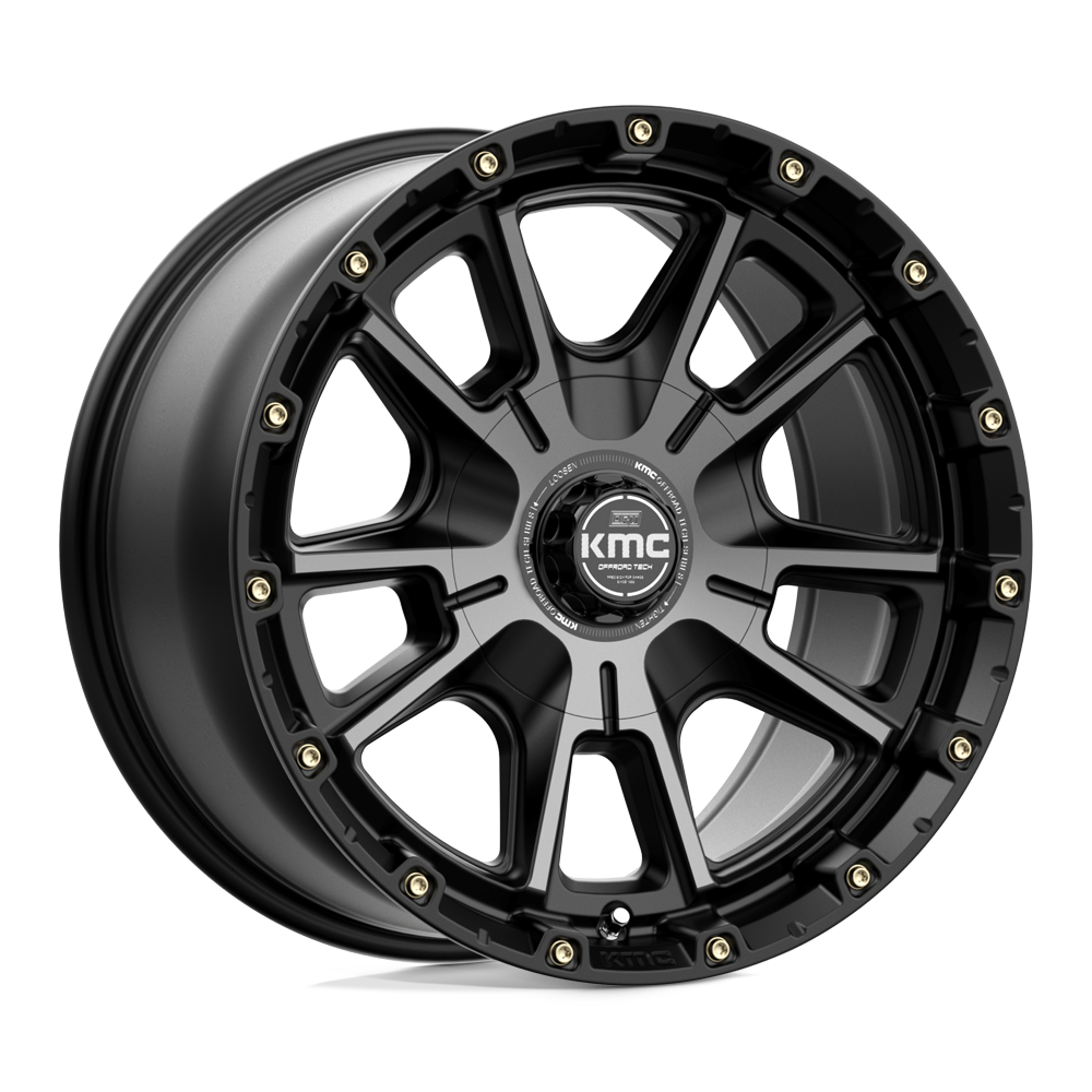 KMC KM100 SYNC SATIN BLACK W/ GRAY TINT 17X9 6x114.3/6x139.7 et18 78.1