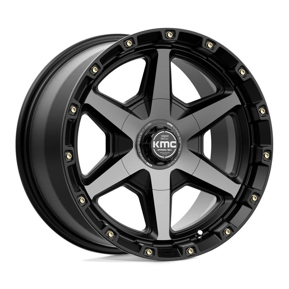 KMC KM101 TEMPO SATIN BLACK W/ GRAY TINT 17X9 6x114.3/6x139.7 et18 78.1