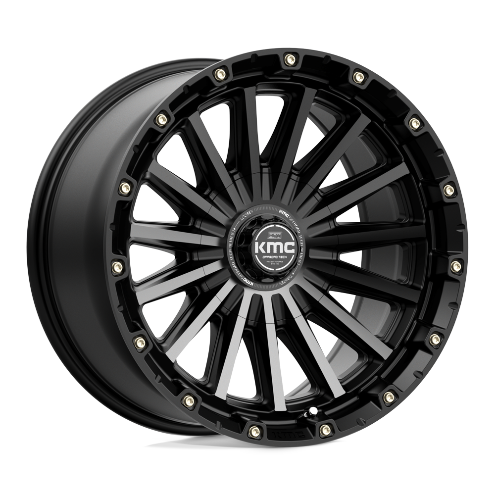 KMC KM102 SIGNAL SATIN BLACK W/ GRAY TINT 17X9 5x127/5x139.7 et0 78.1