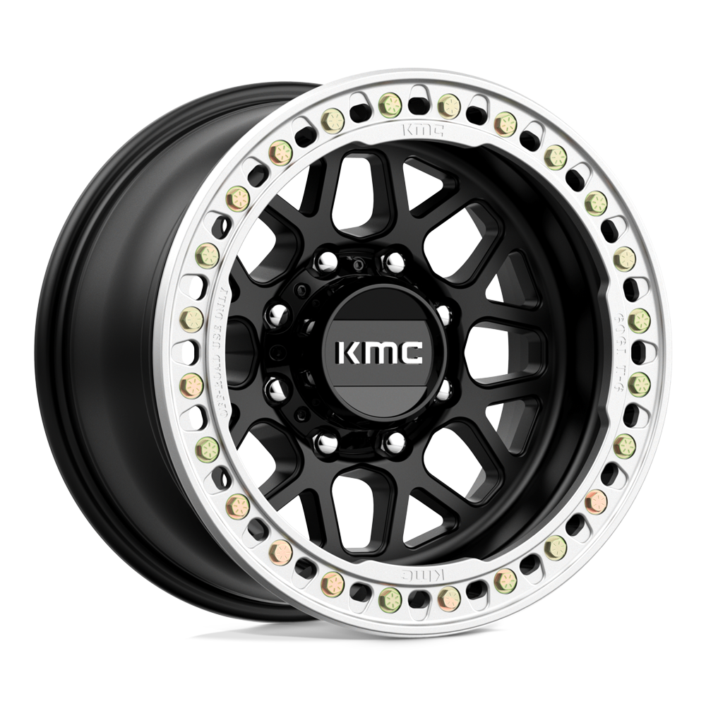 KMC KM235 GRENADE CRAWL BEADLOCK SATIN BLACK 17X9 8x165.1 et-38 125.1