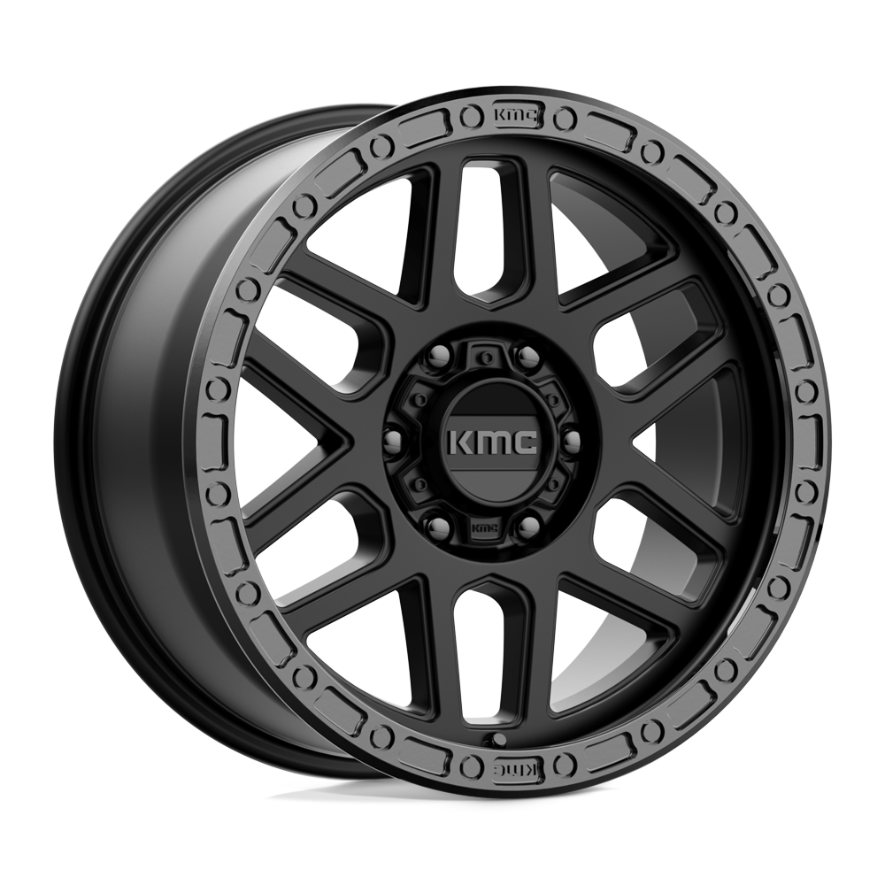 KMC KM544 MESA SATIN BLACK W/ GLOSS BLACK LIP 17X9 6x114.3 et18 66.06