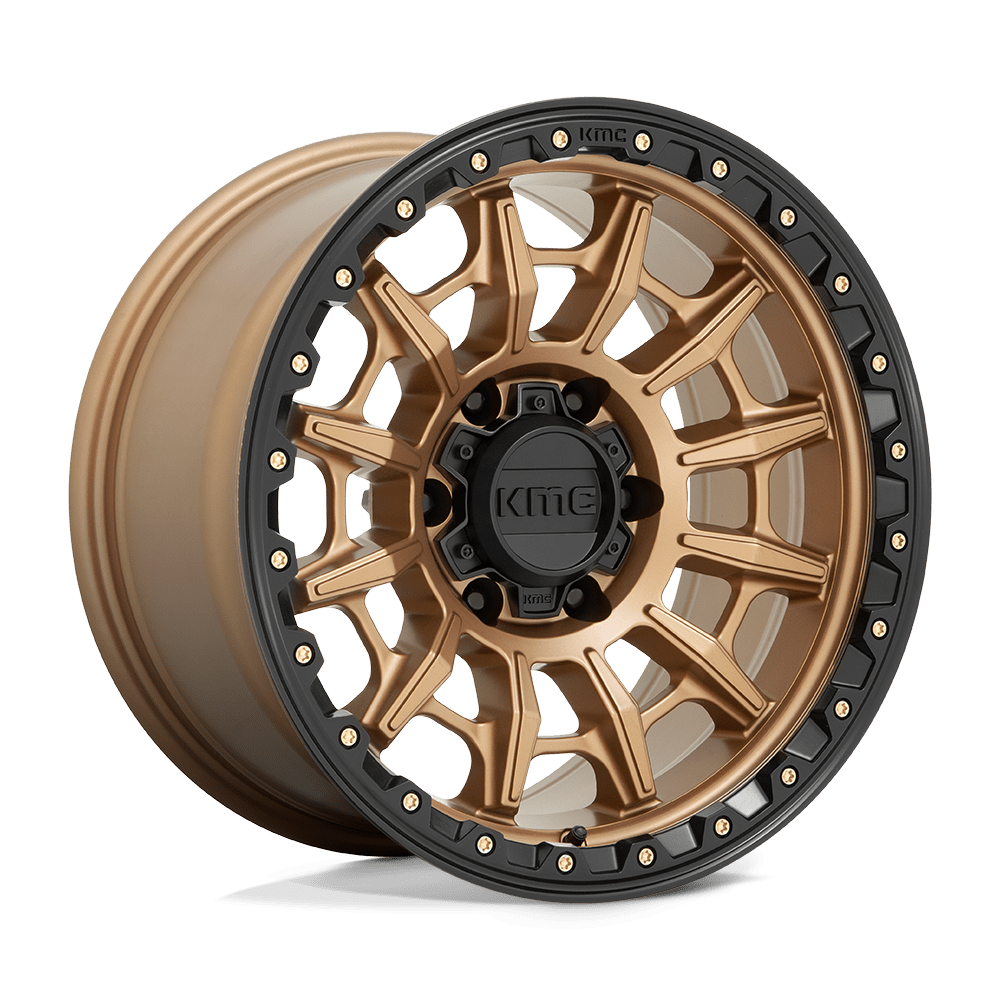 KMC KM547 CARNAGE MATTE BRONZE W/ BLACK LIP 17X9 6x139.7 et-12 106.1