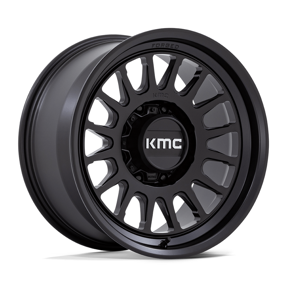 KMC KM452 IMPACT FORGED MONOBLOCK SATIN BLACK 18X9 8x165.1 et-12 125.1