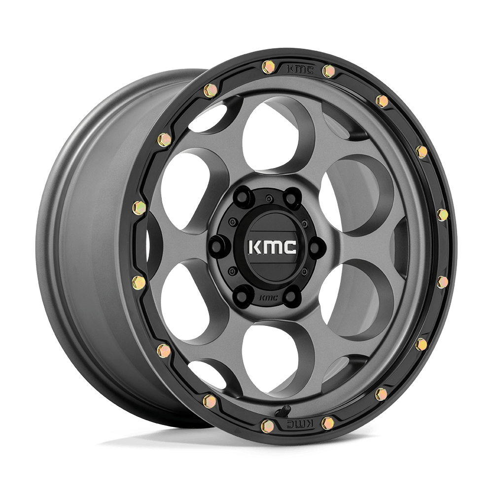 KMC KM541 DIRTY HARRY SATIN GRAY W/ BLACK LIP 18X8.5 6x114.3 et18 66.06