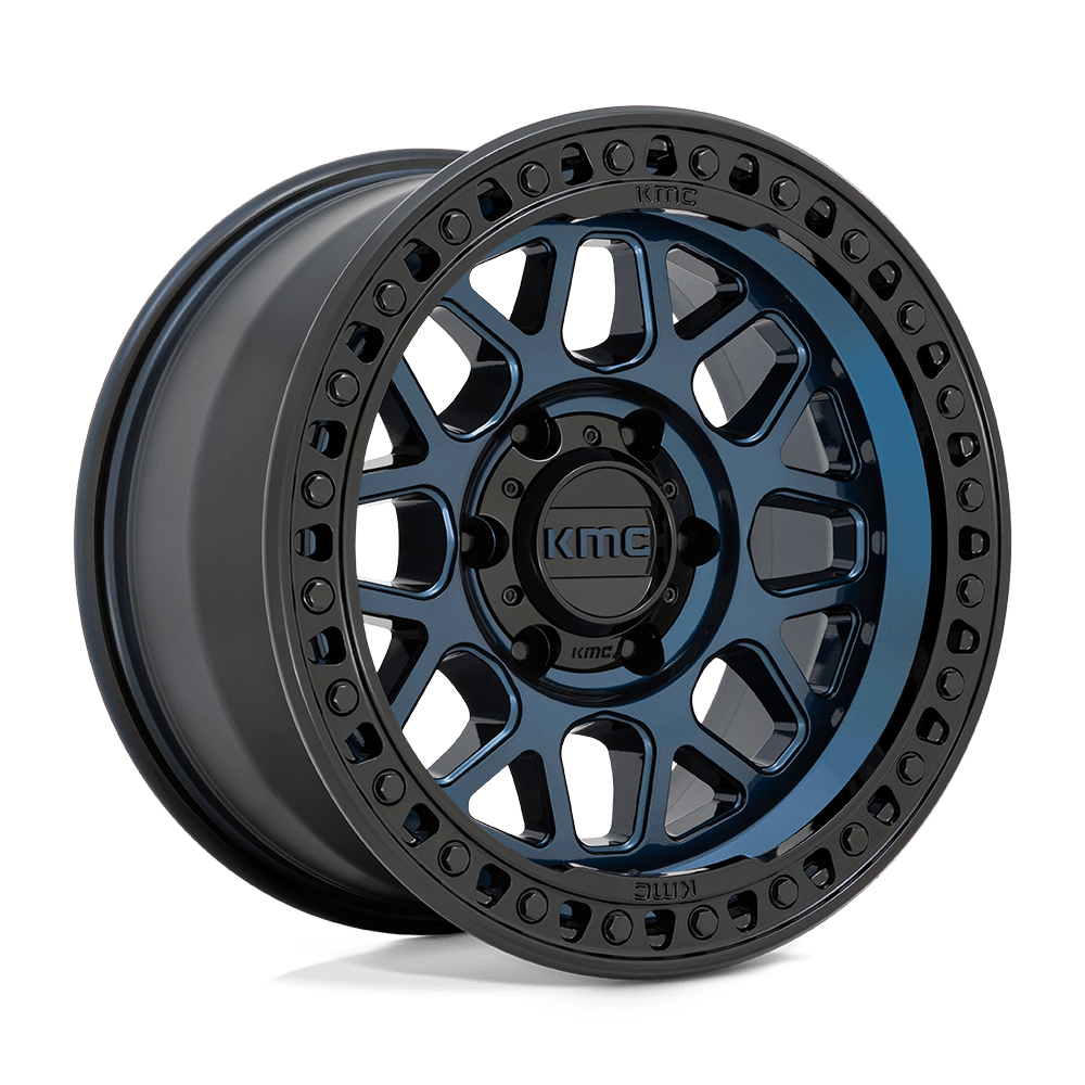 KMC KM549 GRS MIDNIGHT BLUE W/ GLOSS BLACK LIP 18X9 6x139.7 et-12 106.1