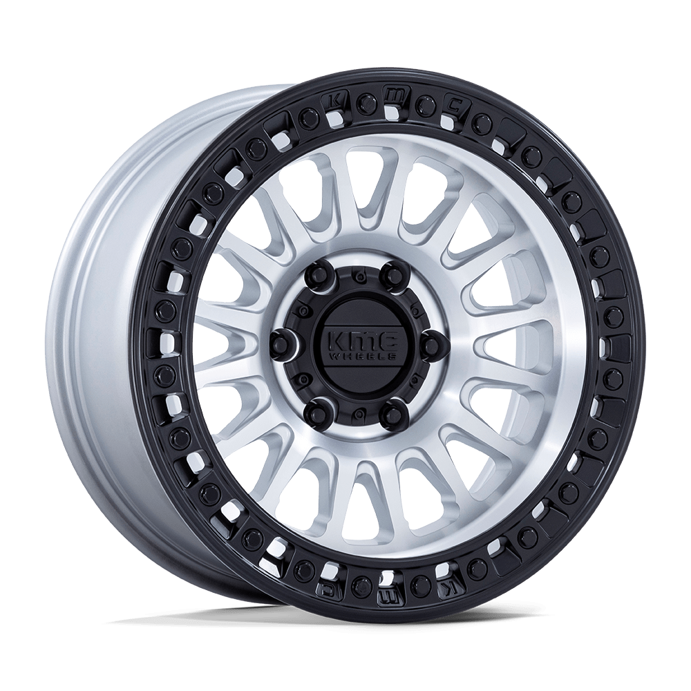 KMC KM552 IMS MACHINED W/ MATTE BLACK LIP 17X8.5 6x139.7 et-10 106.1