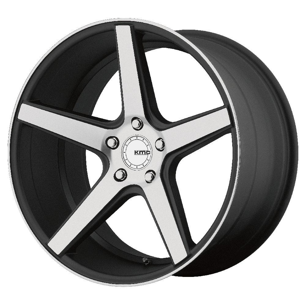 KMC KM685 DISTRICT SATIN BLACK W/ MACHINED FACE 20X8.5 5x120 et28 74.1