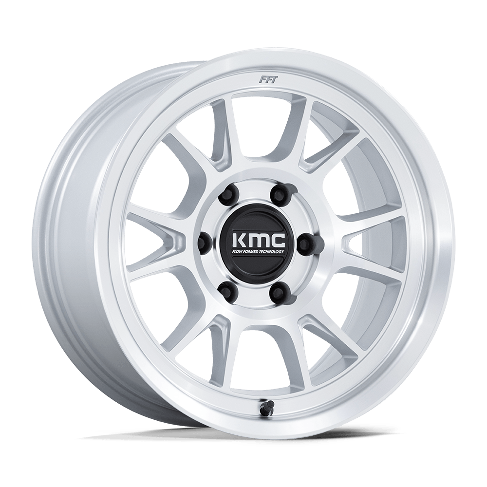 KMC KM729 RANGE GLOSS SILVER W/ MACHINED FACE 17X8.5 6x114.3 et-10 66.06