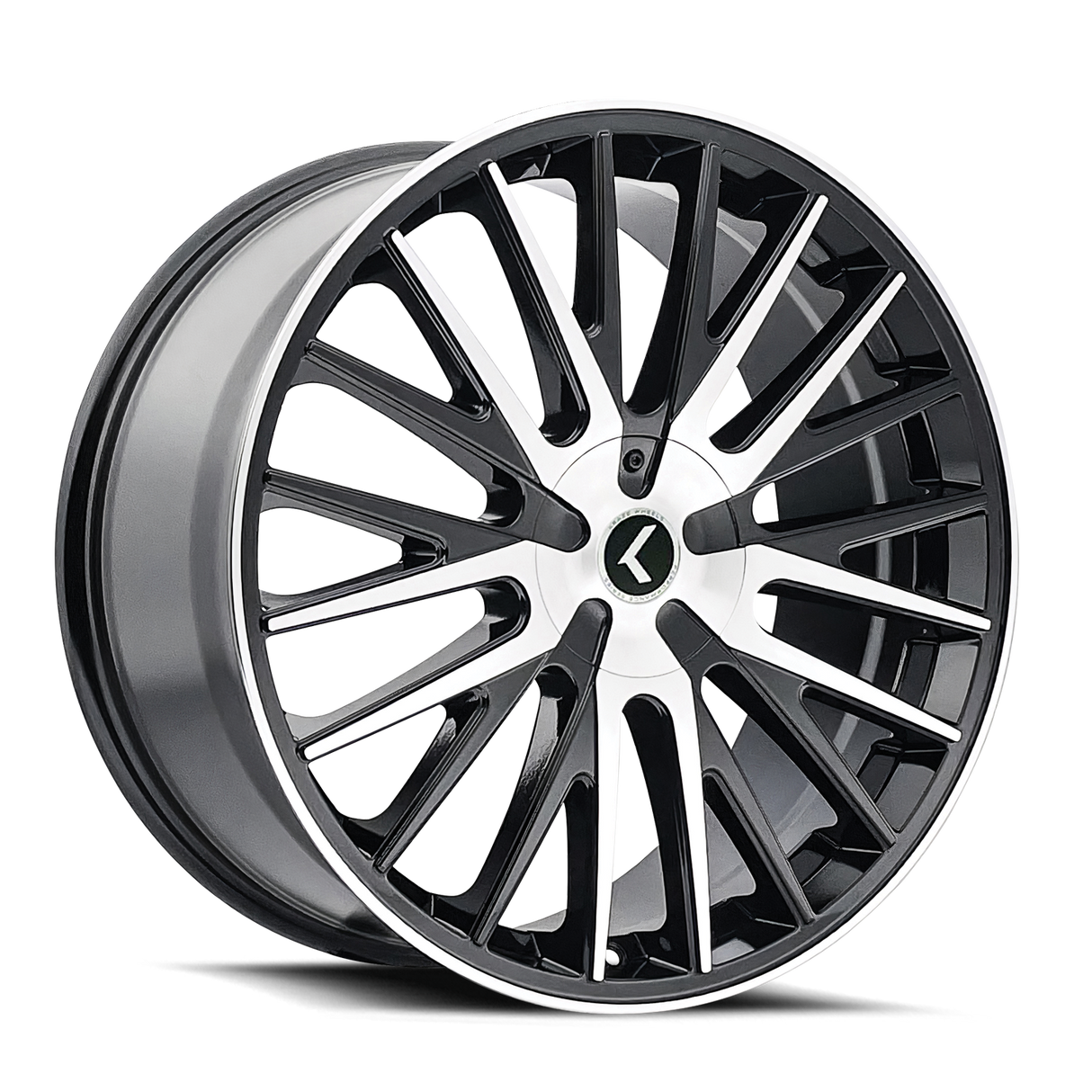 KRAZE DOUBLE DOWN GLOSS BLACK MACHINED 18x8.0 5x108/5x114.3 et40 73