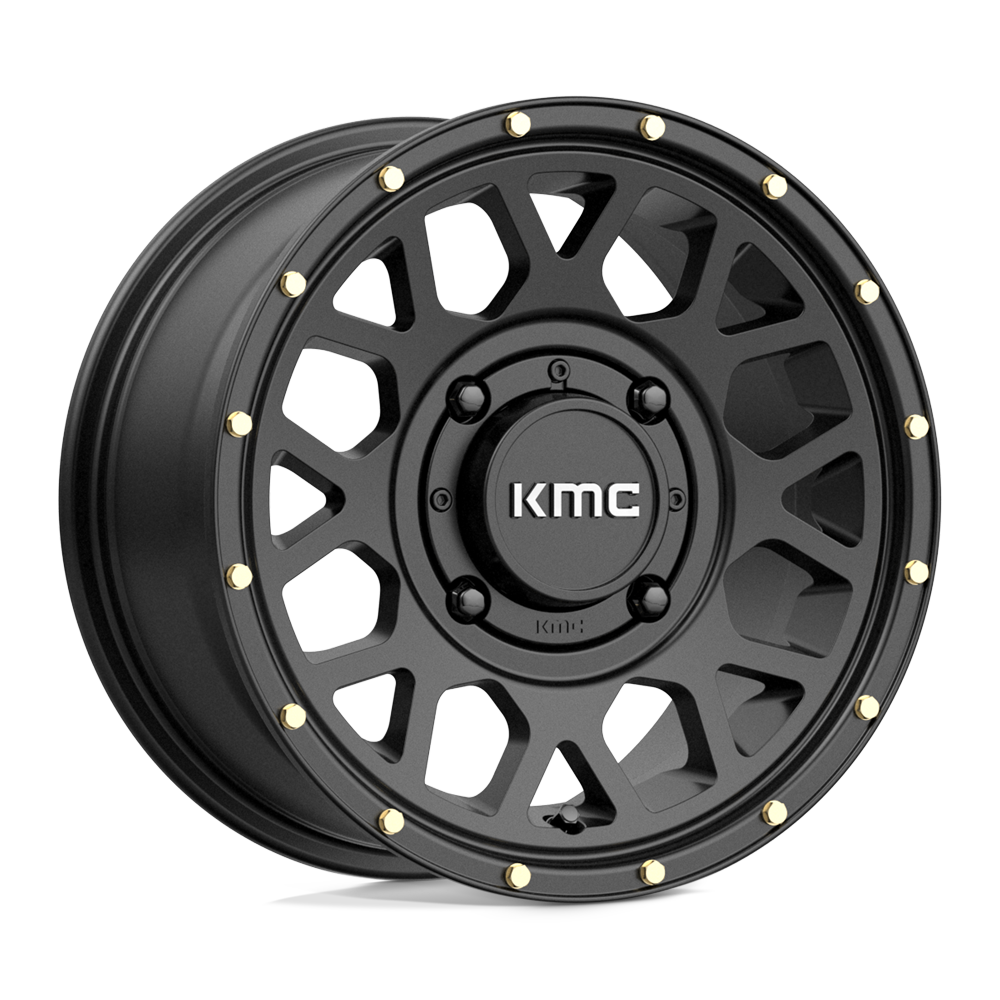 KMC Powersports KS135 GRENADE SATIN BLACK 14X7 4x156 et38 132