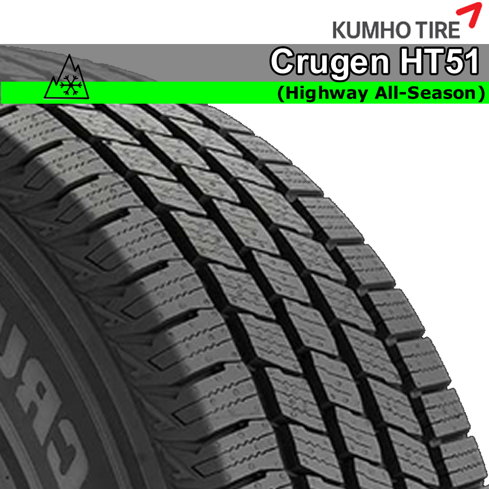Kumho Crugen HT51 All-Season Tire - 265/70R16 112T Highway Terrain Tire For Trucks & SUVs