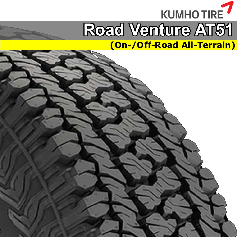 Kumho Road Venture AT51 All Weather OWL LT235/75R15 104/101S 6PR