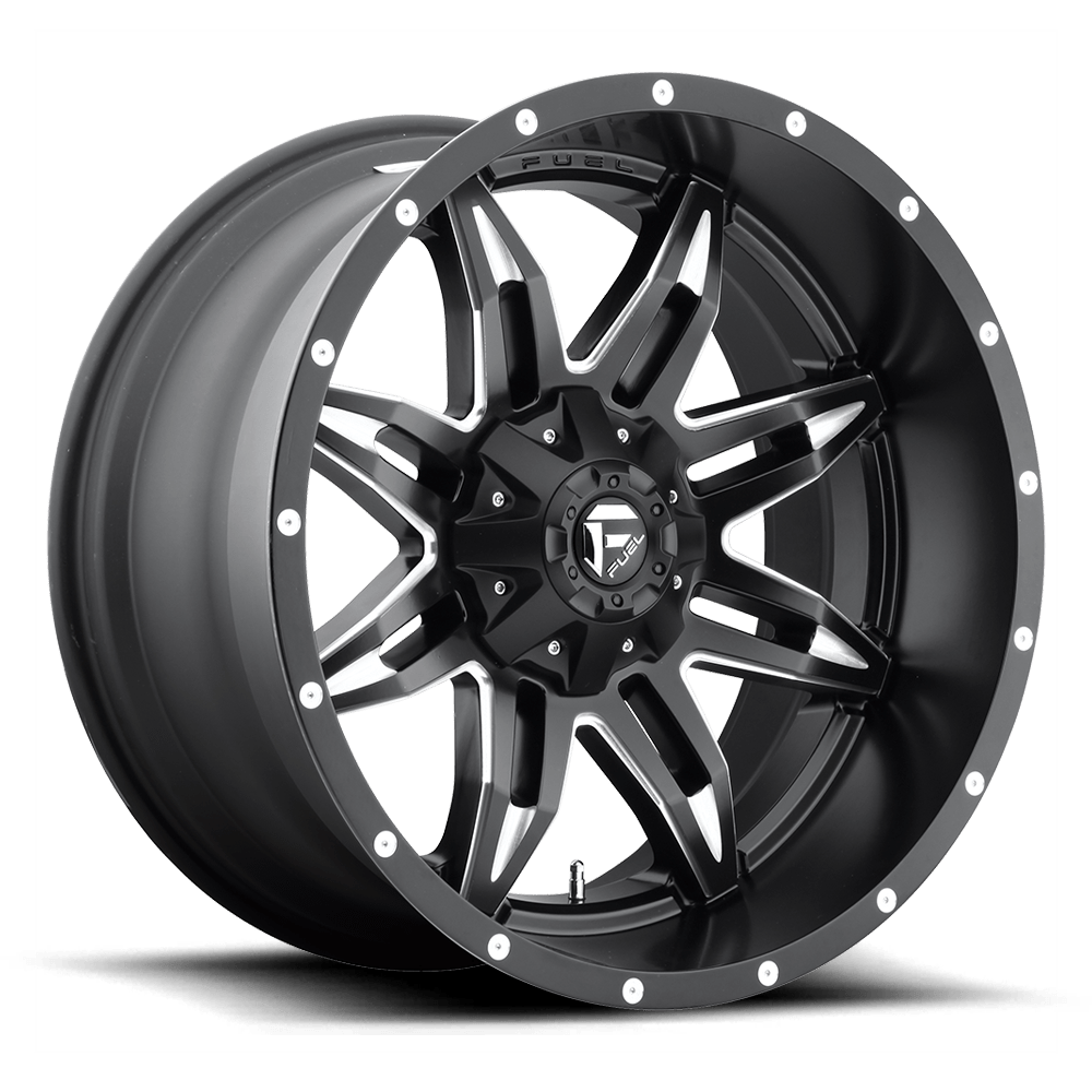 Fuel 1PC D567 LETHAL MATTE BLACK MILLED 20X12 5x114.3/5x127 et-44 78.1
