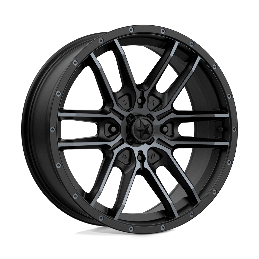MSA Offroad Wheels M43 FANG SATIN BLACK W/ TITANIUM TINT 18X7 4x156 et10 132
