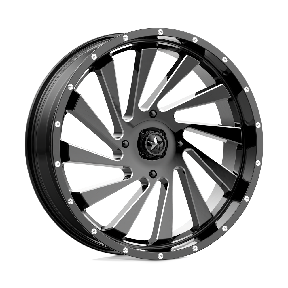 MSA Offroad Wheels M46 BLADE GLOSS BLACK MILLED 22X7 4x137 et0 112.1