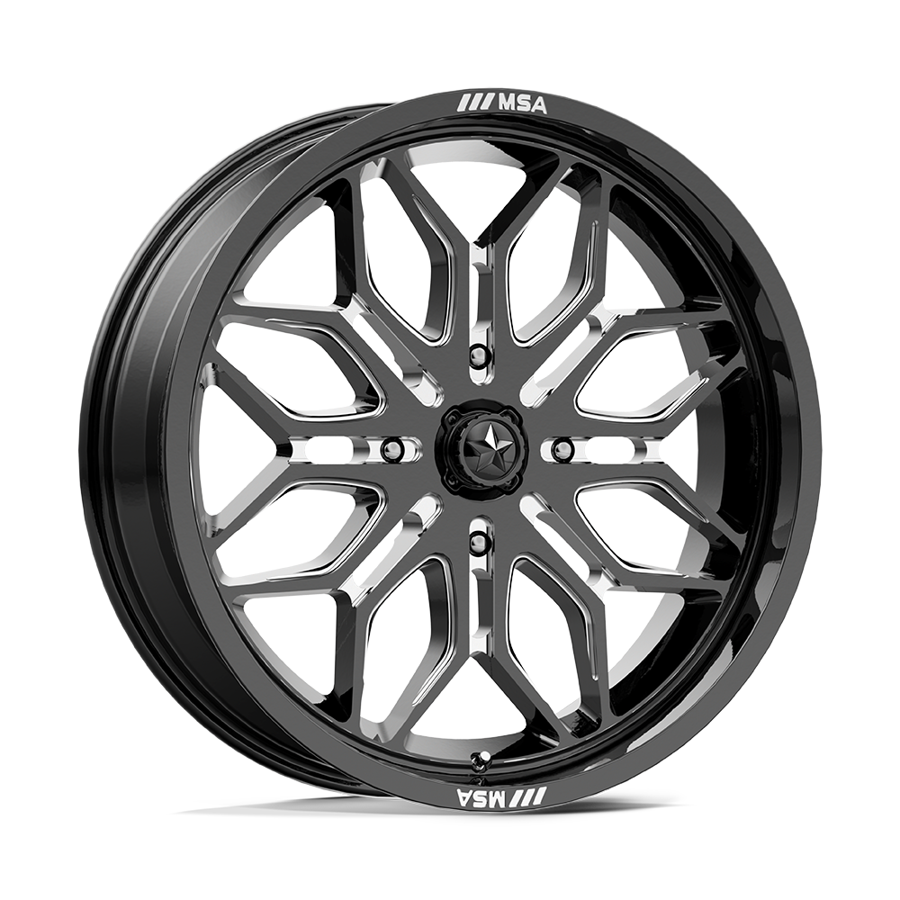 MSA Offroad Wheels M47 SNIPER GLOSS BLACK MILLED 20X7 4x156 et10 115.1