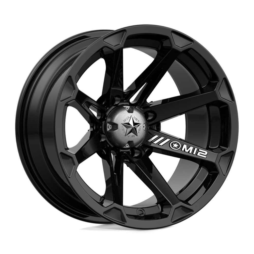 MSA Offroad Wheels M12 DIESEL GLOSS BLACK 14X7 4x110 et-47 86