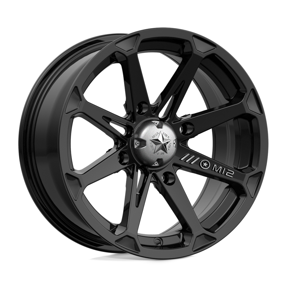 MSA Offroad Wheels M12 DIESEL GLOSS BLACK 15X7 4x156 et10 132