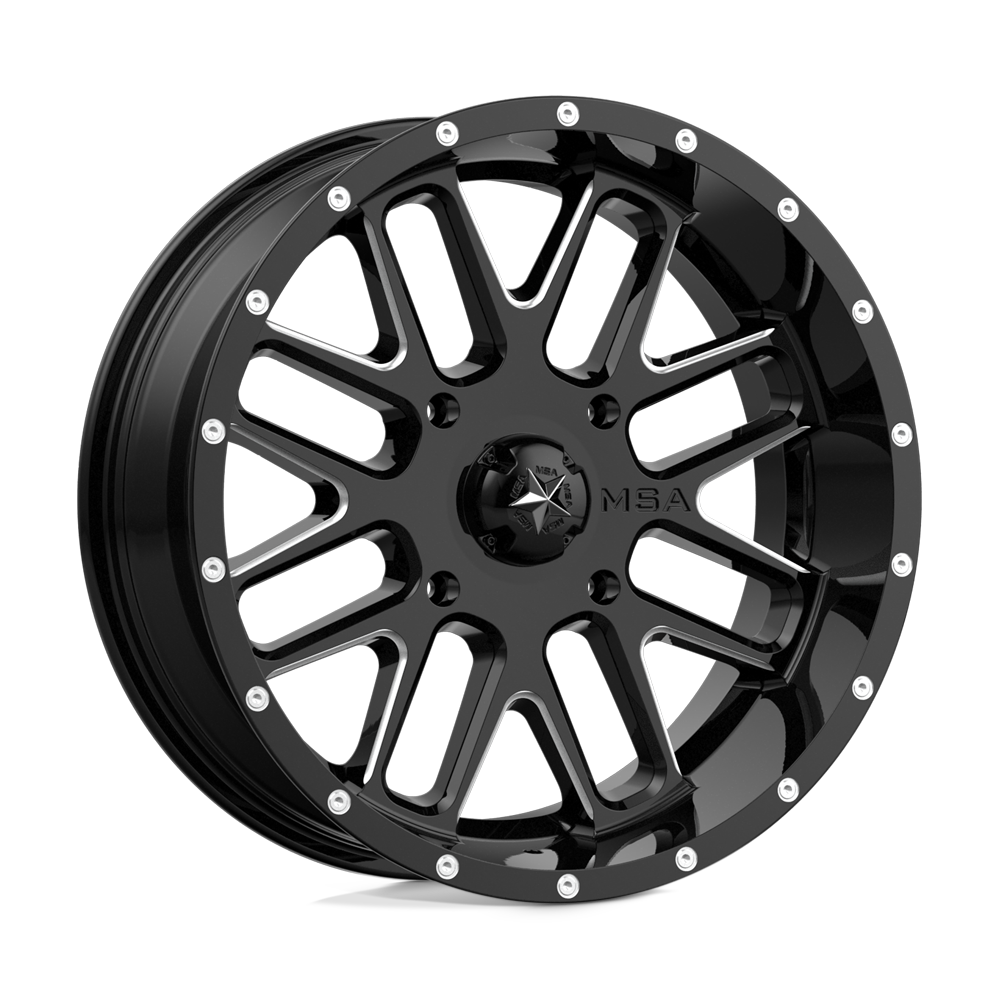 MSA Offroad Wheels M35 BANDIT GLOSS BLACK MILLED 22X7 4x137 et0 112.1