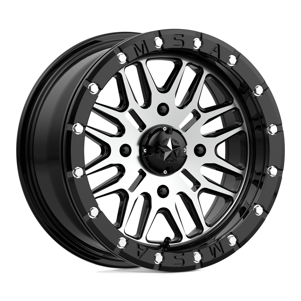 MSA Offroad Wheels M37 BRUTE BEADLOCK GLOSS BLACK MACHINED 15X7 4x156 et10 132