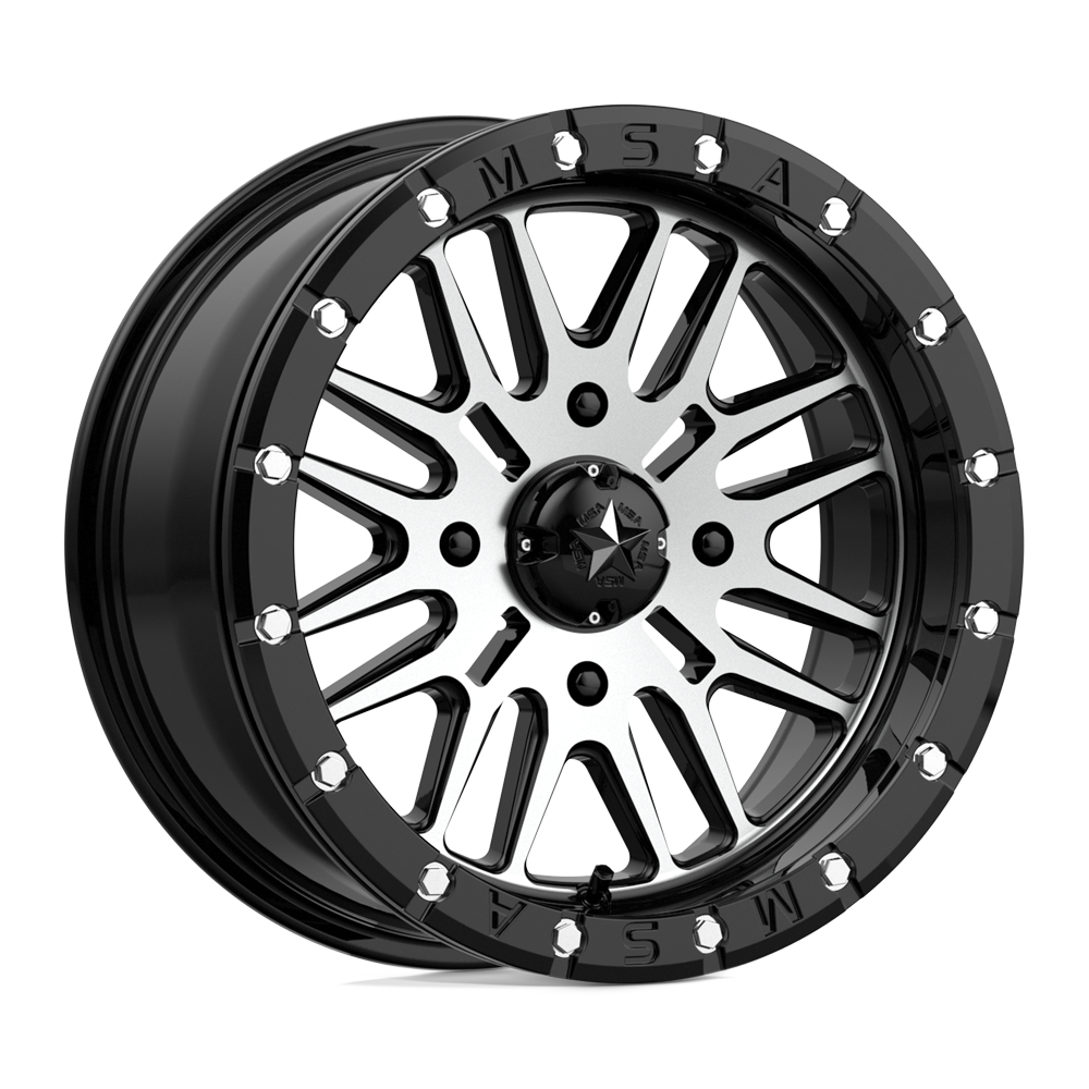 MSA Offroad Wheels M37 BRUTE BEADLOCK GLOSS BLACK MACHINED 16X7 4x156 et10 132