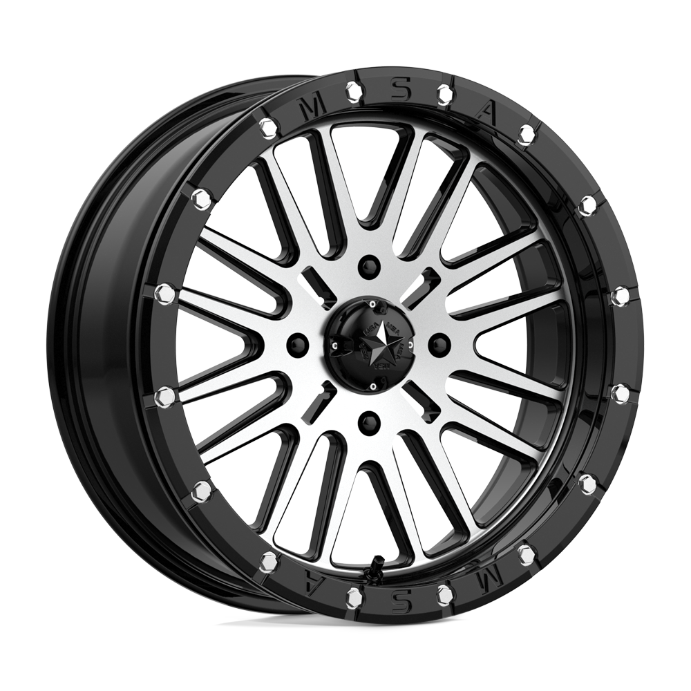 MSA Offroad Wheels M37 BRUTE BEADLOCK GLOSS BLACK MACHINED 18X7 4x156 et10 132