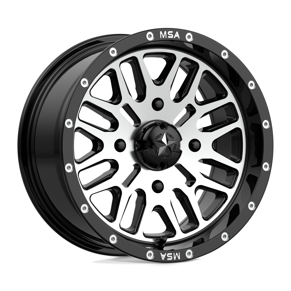MSA Offroad Wheels M38 BRUTE GLOSS BLACK MACHINED 14X7 4x156 et10 132