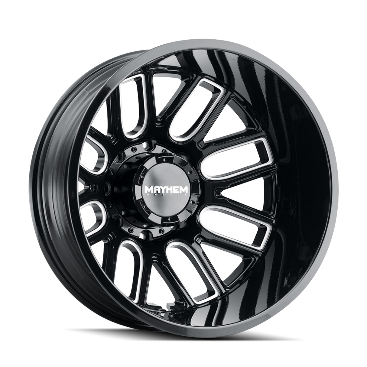 MAYHEM COGENT DUALLY GLOSS BLACK MILLED 20x8.25 8x165.1 et-192 121.3