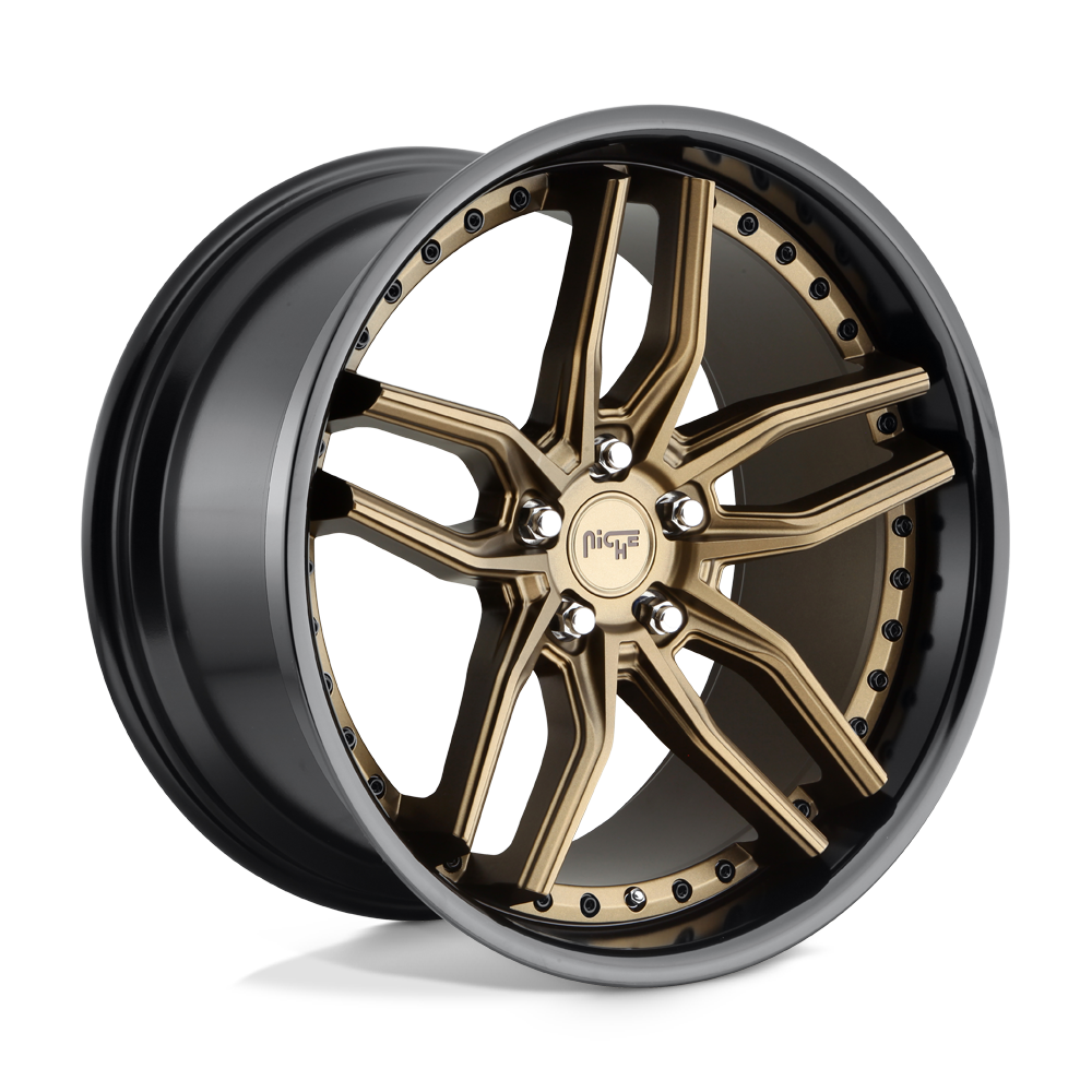 Niche 1PC M195 METHOS MATTE BRONZE BLACK BEAD RING 20X10 5x112 et50 66.56