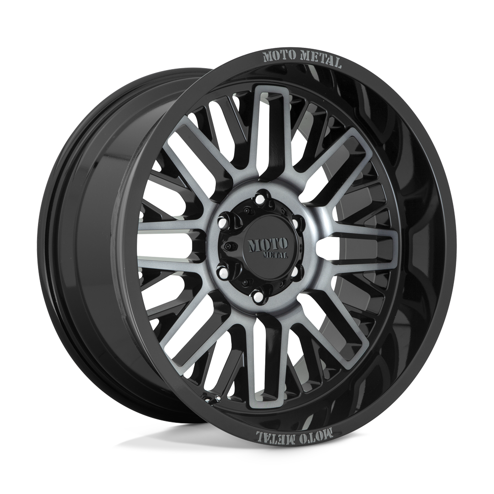 Moto Metal MO802 WARLOCK GLOSS BLACK MACHINED W/ GRAY TINT 20X10 8x170 et-18 125.1