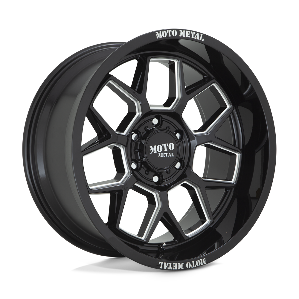 Moto Metal MO803 BANSHEE GLOSS BLACK MILLED 20X10 6x139.7 et-18 106.1