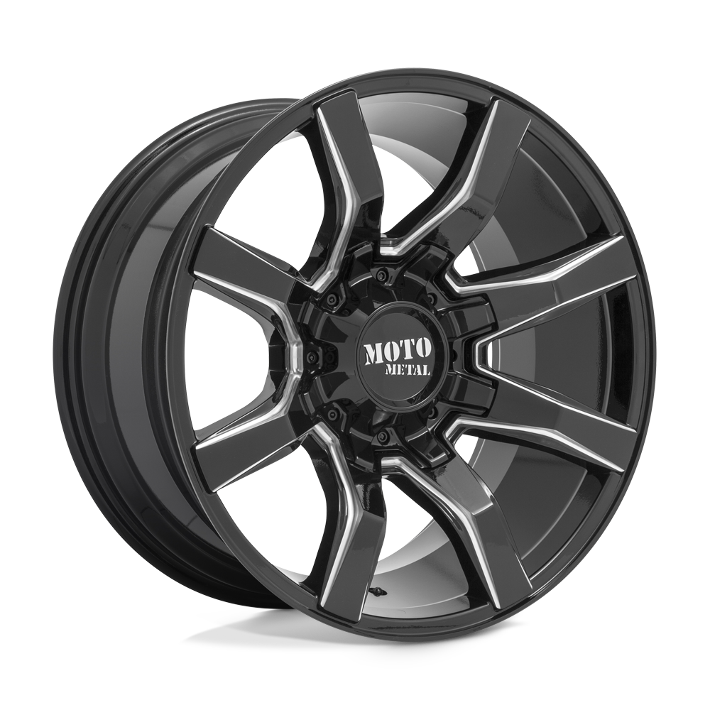 Moto Metal MO804 SPIDER GLOSS BLACK MILLED 22X10 8x170 et-18 125.1