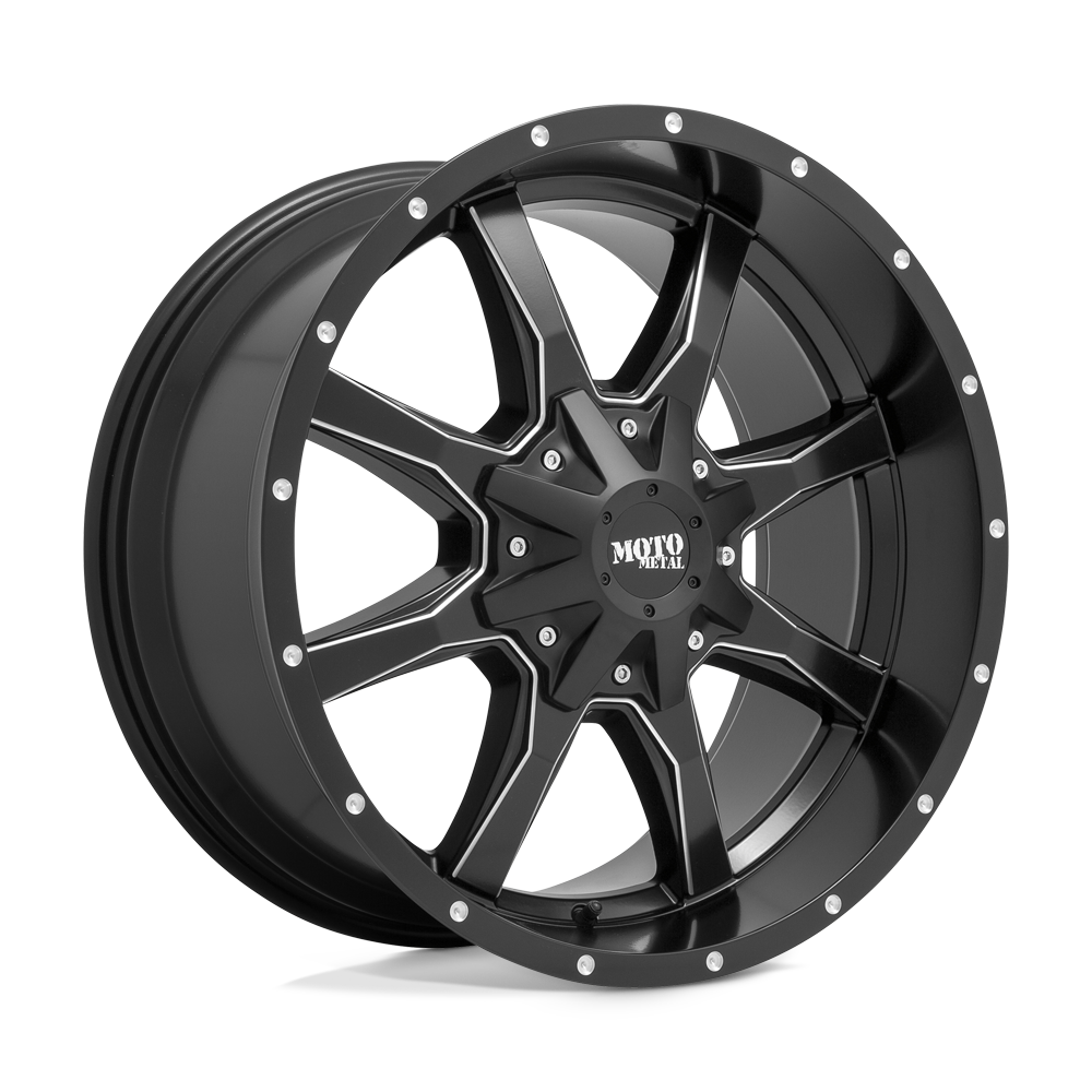 Moto Metal MO970 SEMI GLOSS BLACK MILLED 17X9 6x135/6x139.7 et-12 106.1