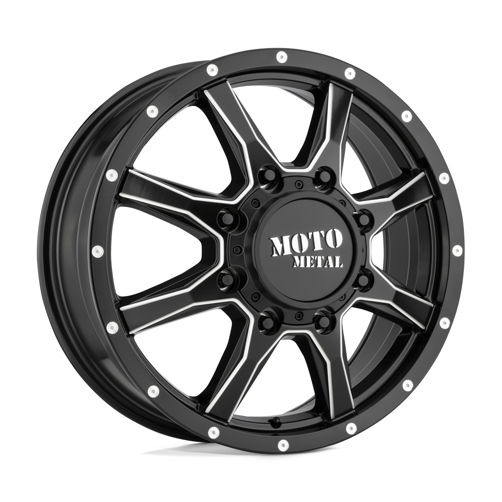 Moto Metal MO995 SATIN BLACK MILLED - FRONT 20X8.25 8x165.1 et127 117