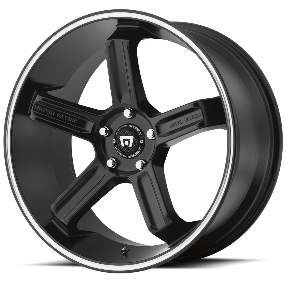 Motegi MR122 SATIN BLACK W/ MACHINED STRIPE 20X9.5 BLANK et35 72.56