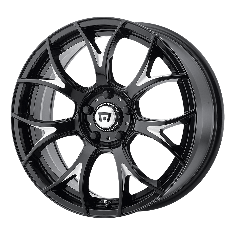 Motegi MR126 GLOSS BLACK W/ MILLED ACCENTS 20X8.5 5x114.3 et38 72.56