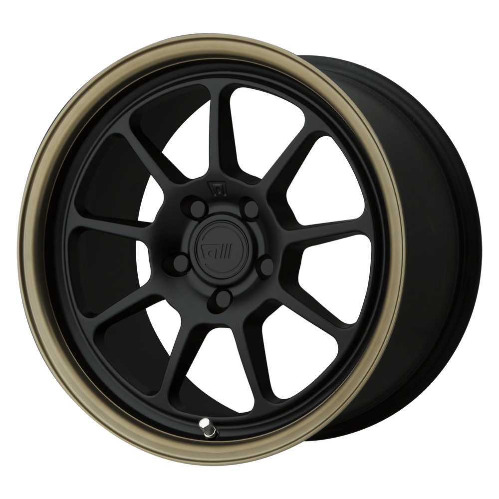 Motegi MR135 MATTE BLACK CENTER W/ BRONZE LIP 18X9.5 5x112 et45 72.56