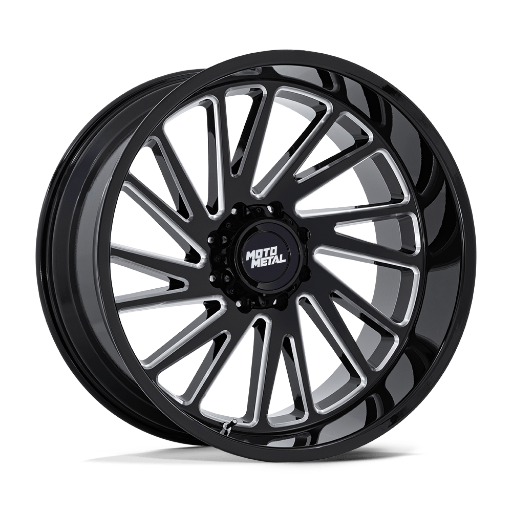 Moto Metal MO811 COMBAT GLOSS BLACK MILLED 24X12 8x170 et-44 125.1