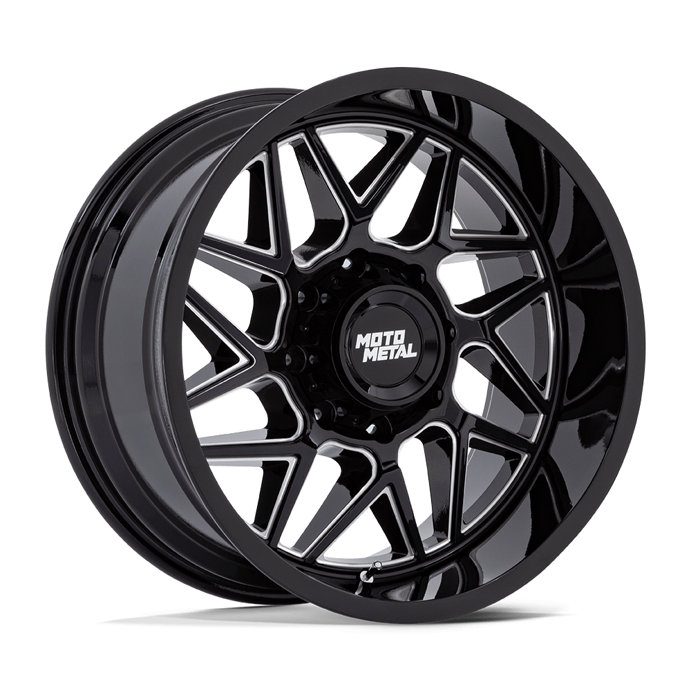 Moto Metal MO812 TURBINE GLOSS BLACK MILLED 20X9 6x139.7 et1 106.1