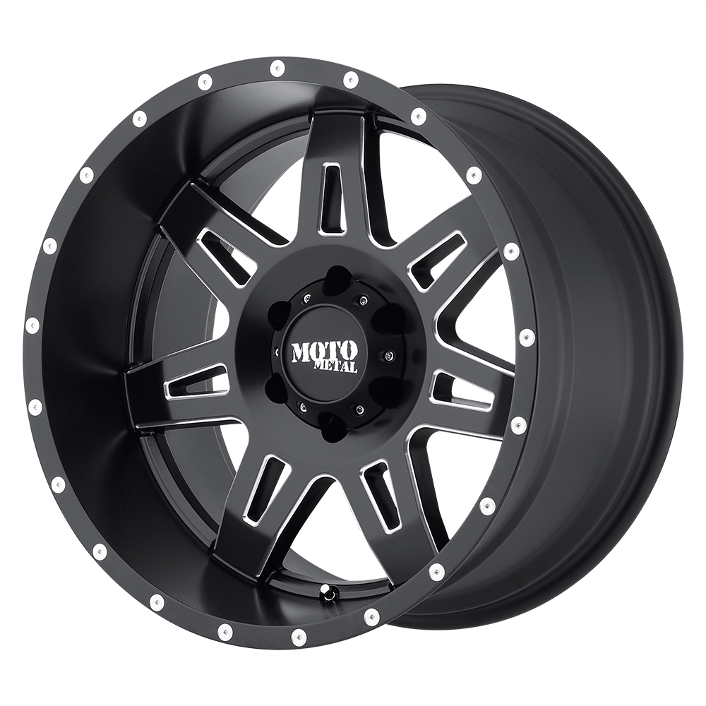 Moto Metal MO975 SATIN BLACK MILLED 17X9 6x139.7 et18 106.1