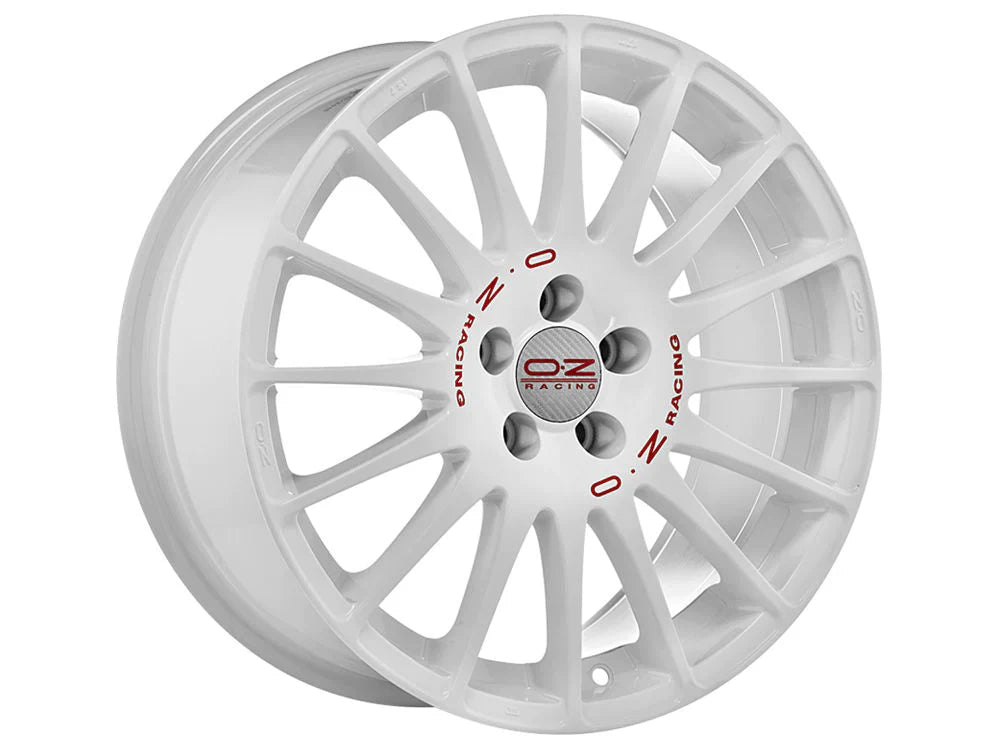 OZ SUPERTURISMO WRC RACE WHITE RED LETTERING 15X6.5 4X100 et43 CB68 W01905201W33