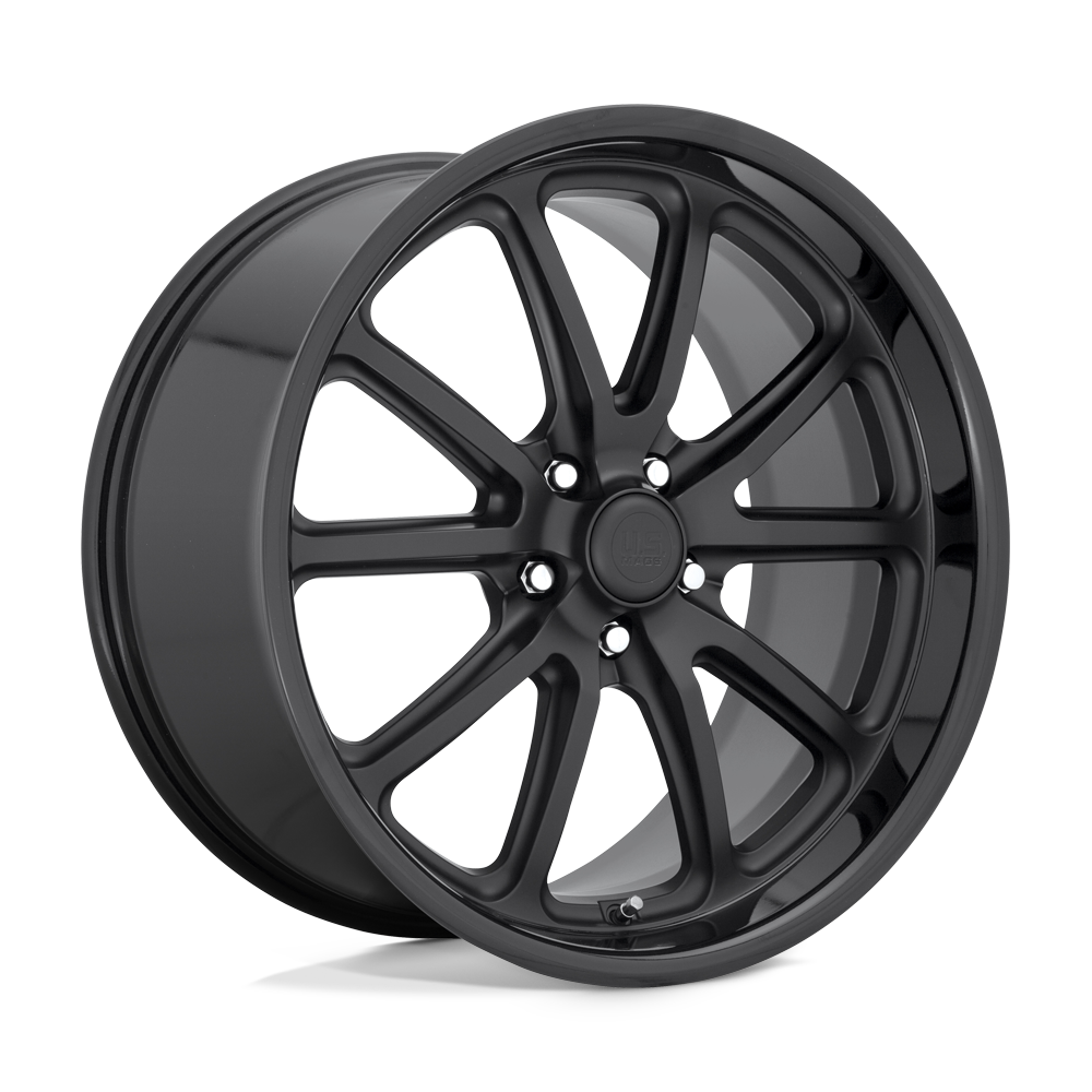 US Mag 1PC U123 RAMBLER GLOSS BLACK MATTE BLACK 20X8.5 5x115 et15 71.5