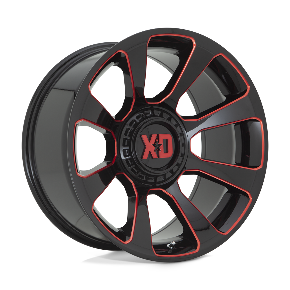 XD XD854 REACTOR GLOSS BLACK MILLED W/ RED TINT 20X10 6x135/6x139.7 et-18 106.1
