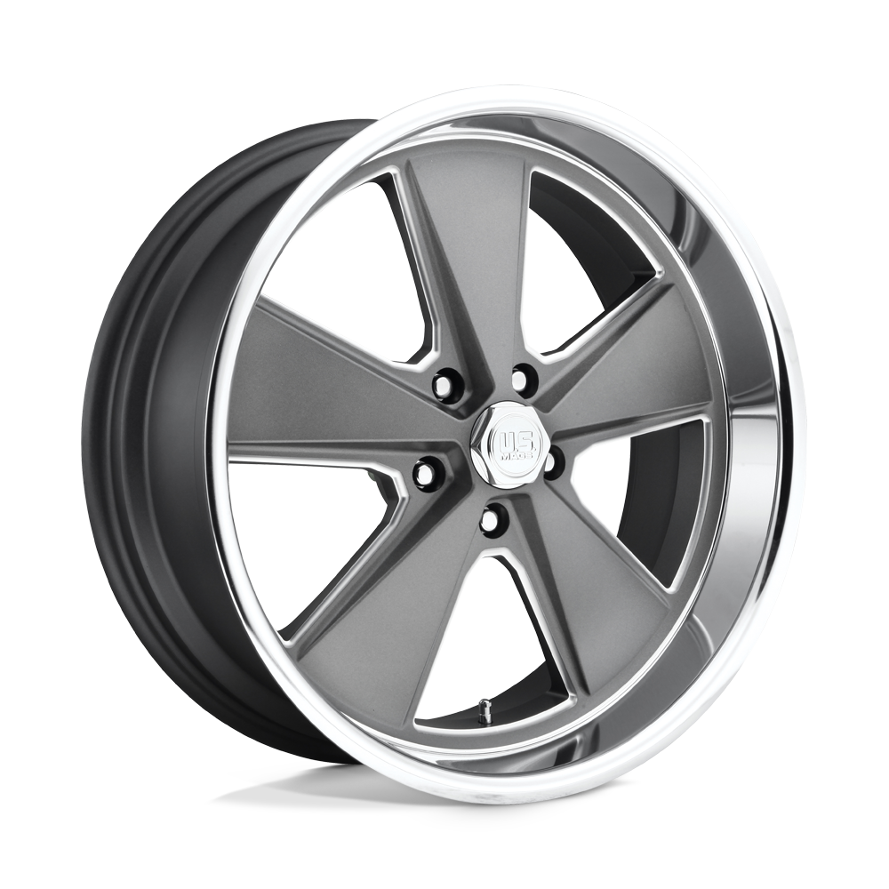 US Mag 1PC U120 ROADSTER MATTE GUN METAL MACHINED 20X9.5 5x120.65 et1 72.56